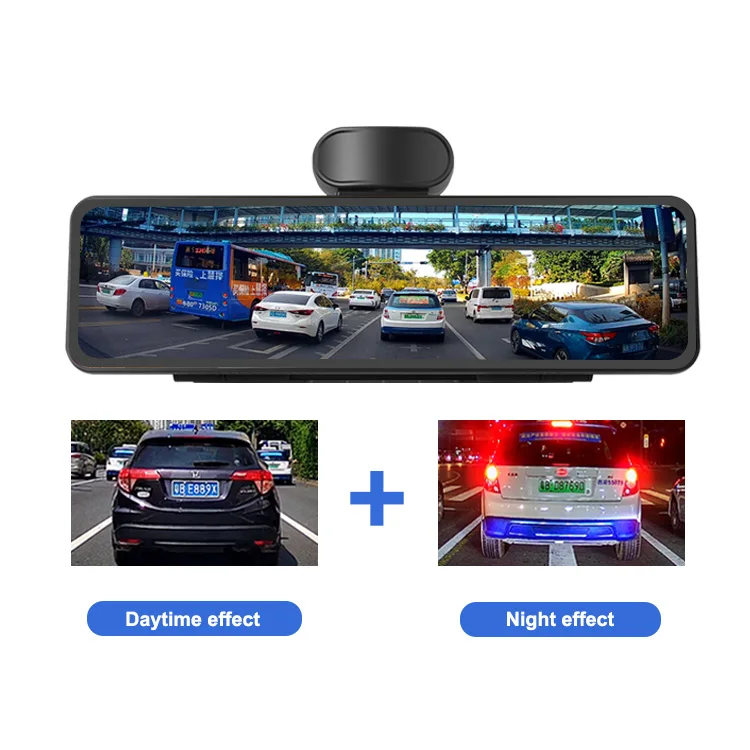 1080P Full HD потоковая мультимедийная резервная Автомобильная камера DVR видеорегистратор для вождения GPS навигация Android зеркало заднего вида Dashcam