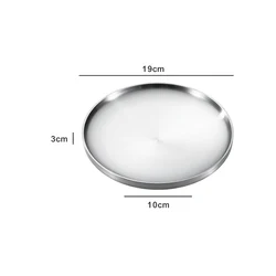Direct Factory Supply 304 Stainless Steel Japanese Dish Outdoor Camping Dinner Salad Plate Home Hotel Restaurant Tableware Set