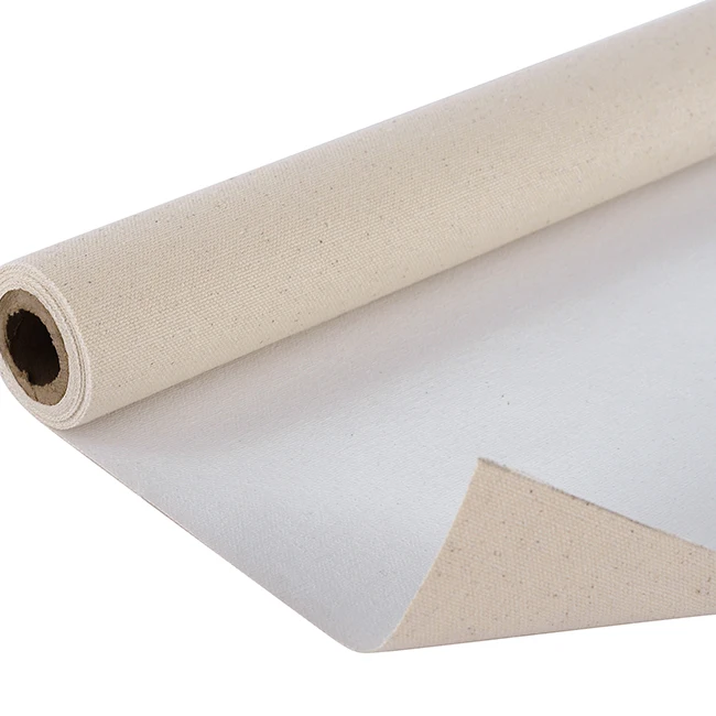 400g Cotton Linen Blend Primed Blank Canvas Acrylic Painting Canvas Roll for Professional Artist