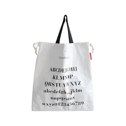 Custom Logo Print White Dupont Tyvek Paper Promotion Eco Tote Shopping Bag Promotion Tote bag