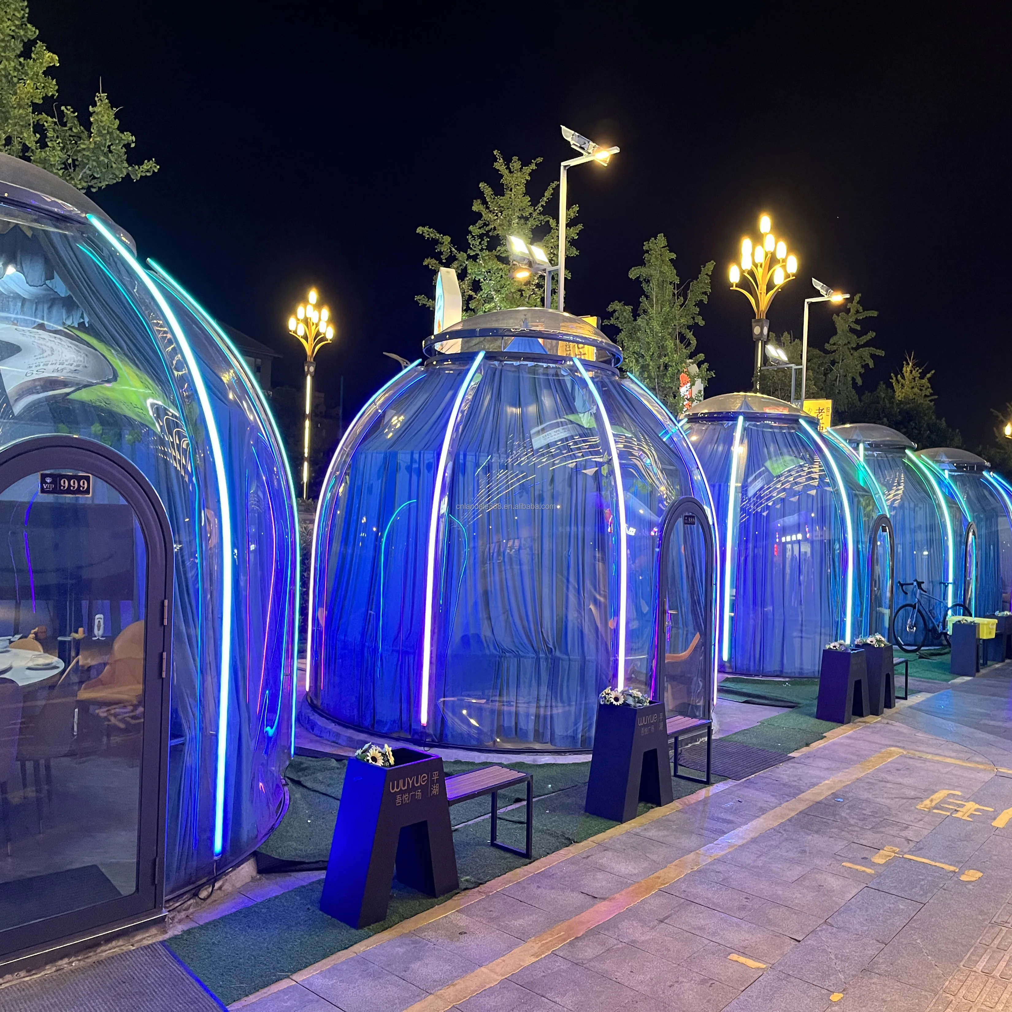 Pop clear polycarbonate star room Bubble House mobile tent