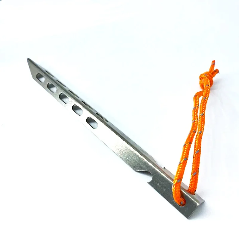pytitans best price V Type in Snow and Sand Camping TC4 Titanium Alloy Tent Peg Tent Stake