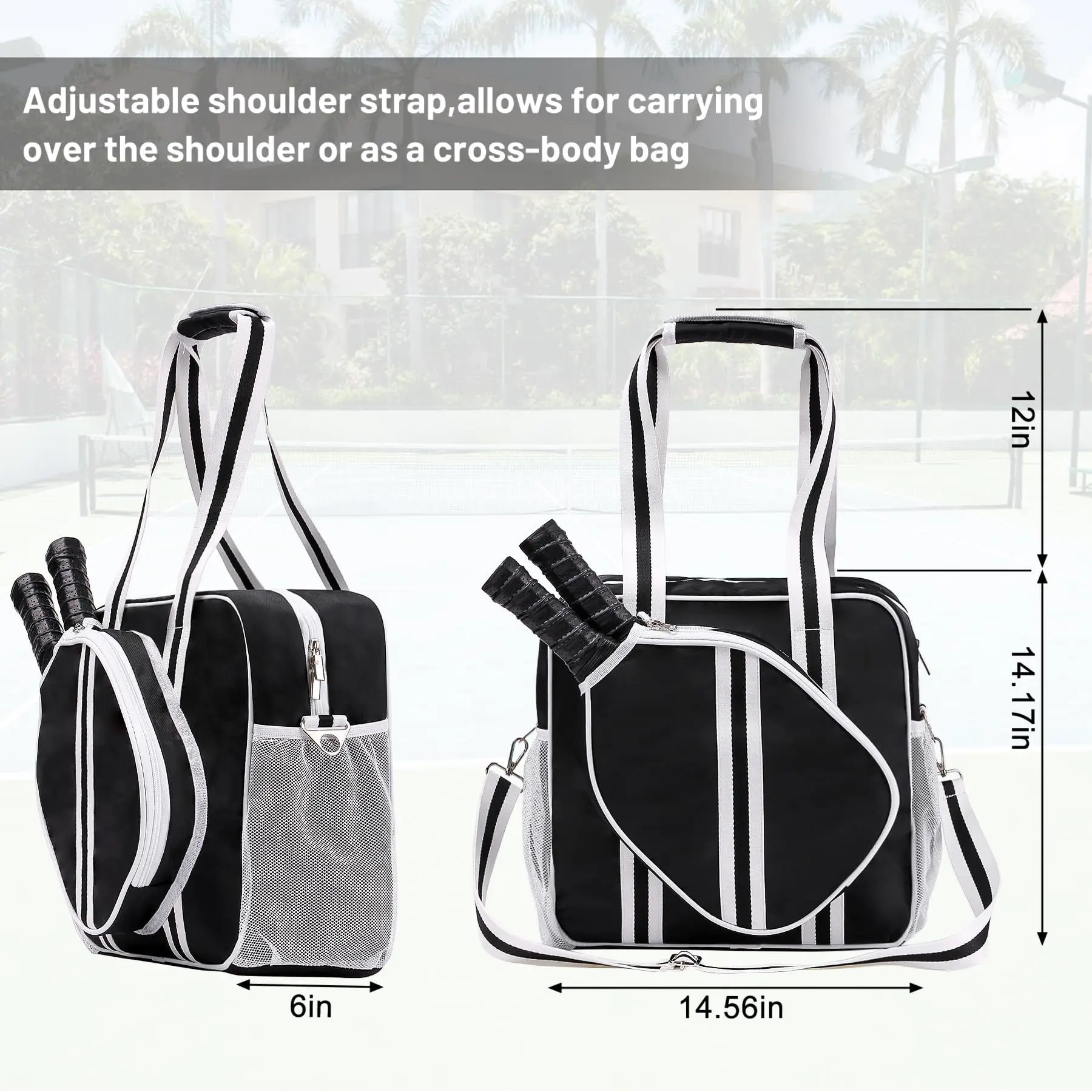 Outdoor Sports Pickle Ball bag Portable Pickleball bag Single Shoulder Racquetball Racket Large Capacity Badminton Bag