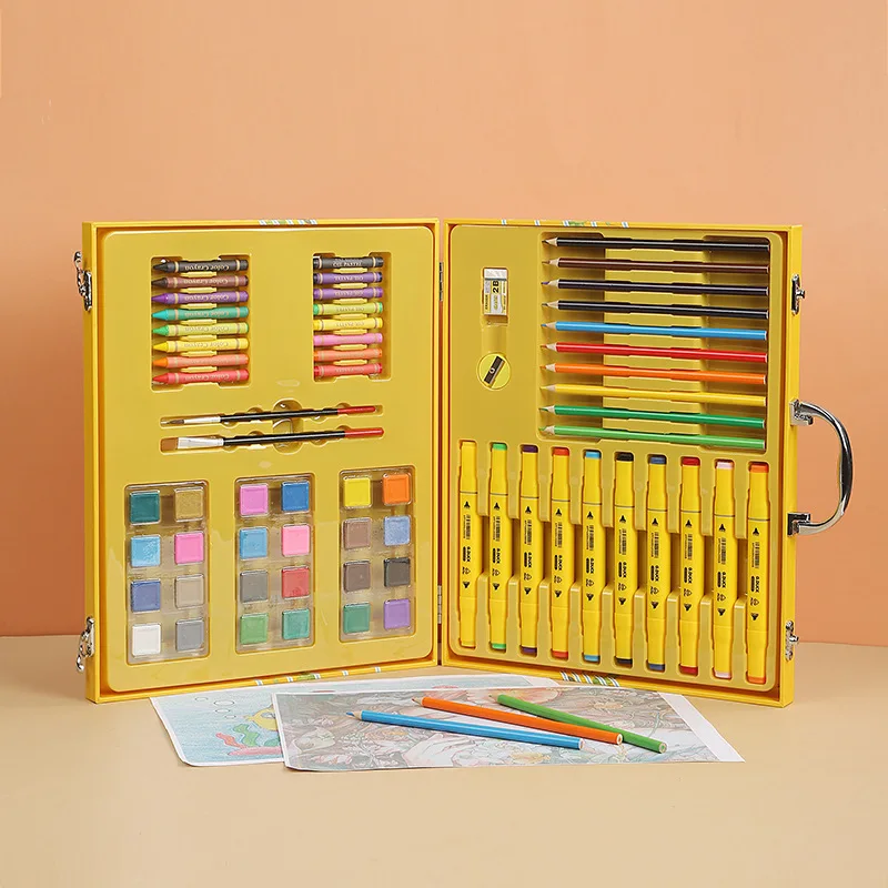 67-150 Pcs Kids Art Set Painting Set Children Drawing Set Water Color Pen Crayon Oil Pastel Drawing Tool Art Supplies Stationery