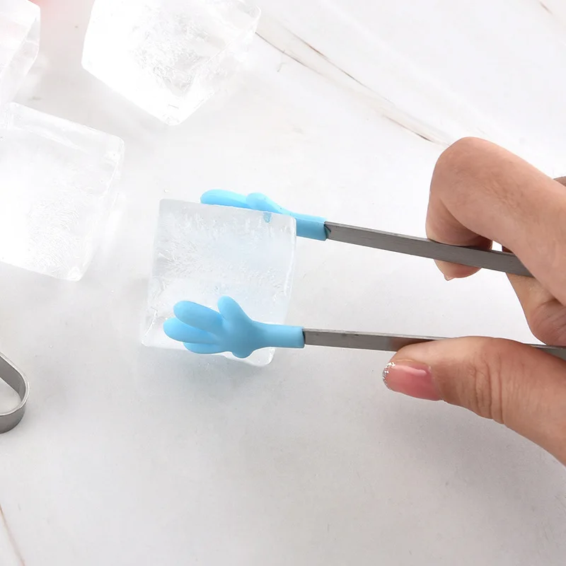 Creative Small Palm Silicone Stainless Steel Sugar Cube Food Clip