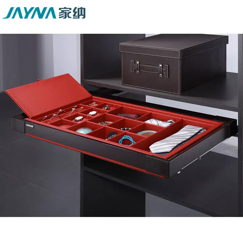 JAYNA Hot Sale PU Organizer Closet storage box Luxury Jewelry Tray