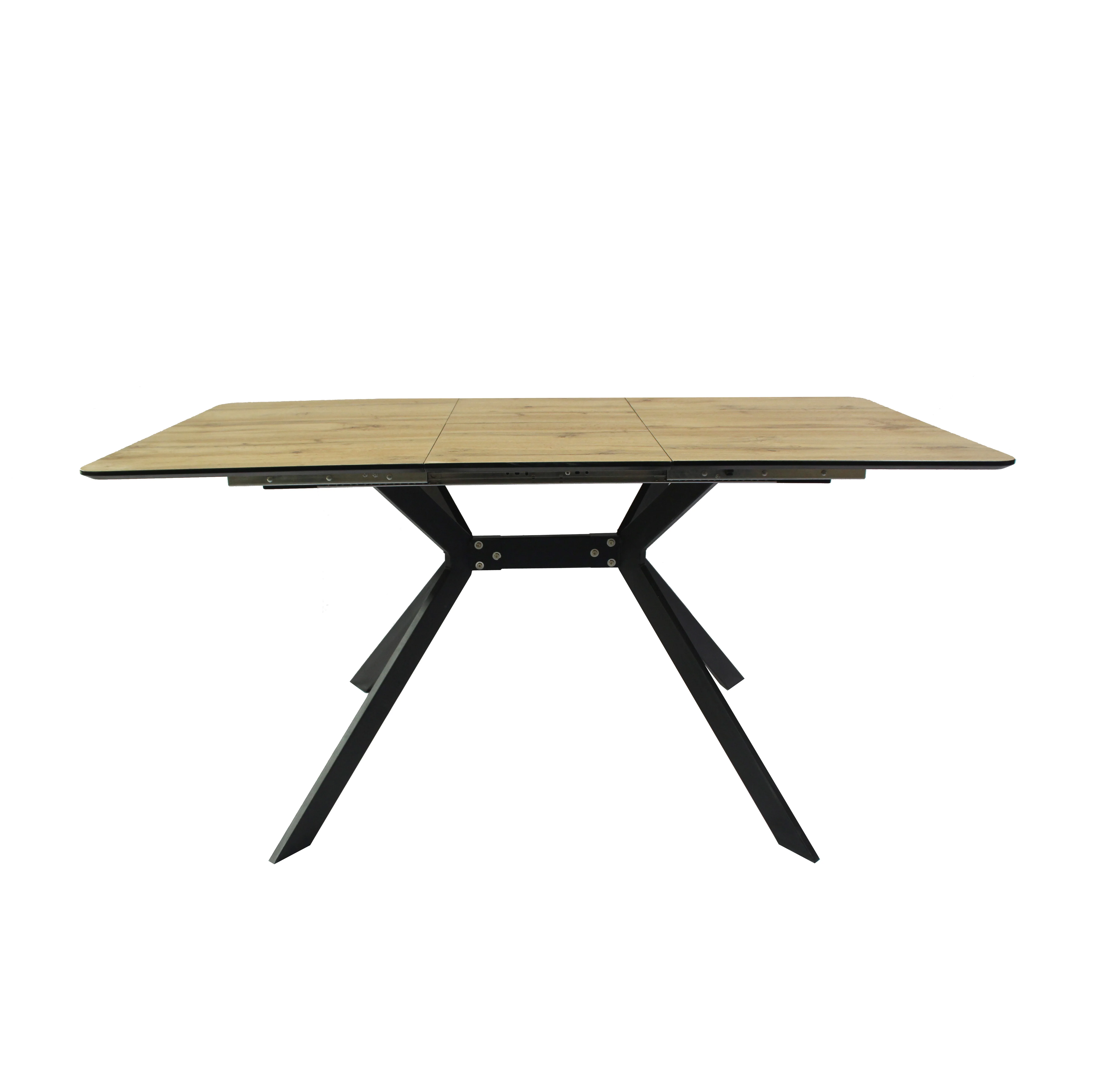 New Style Tempered Glass Top White painted MDF Home Dining Table And Chair Sets / Wooden Dining Table With 4 Chairs