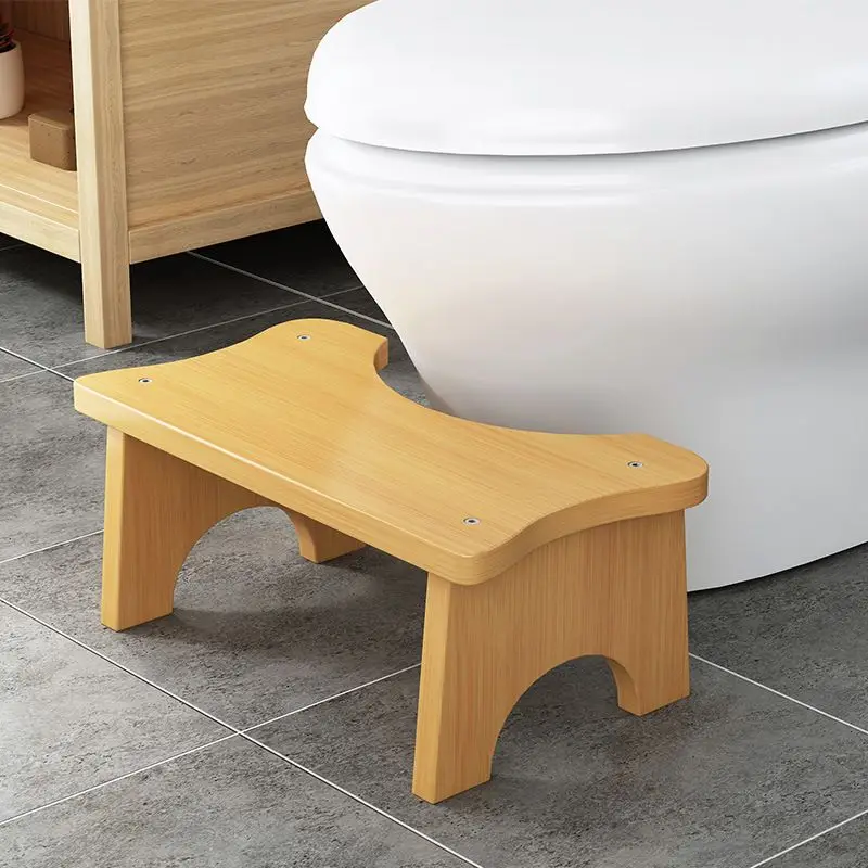 Traditional Manufacture Potty Chair Seat Bamboo Solid Wood Non Slip Mat Fold Step Foot Artifact Child Sitting Toilet