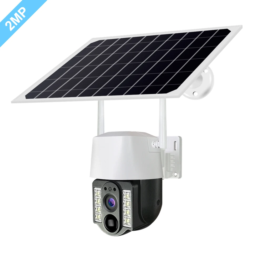 vc3-4G 2mp 4g 7.5w  Solar Panel Power  Outdoor Wireless Ptz Security Camera With Sim Card V380 Pro