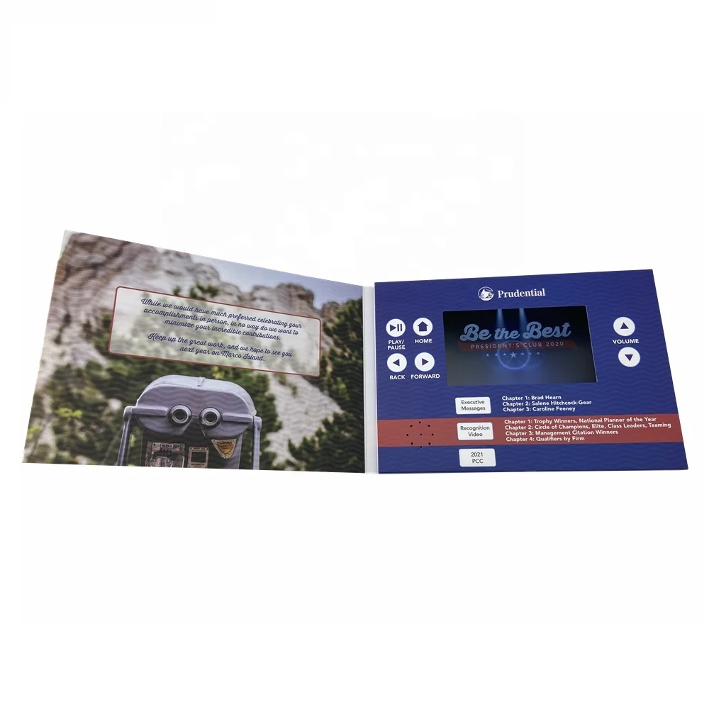 New Arrival Lcd Greeting Card/Video Mailer For Business Promotion