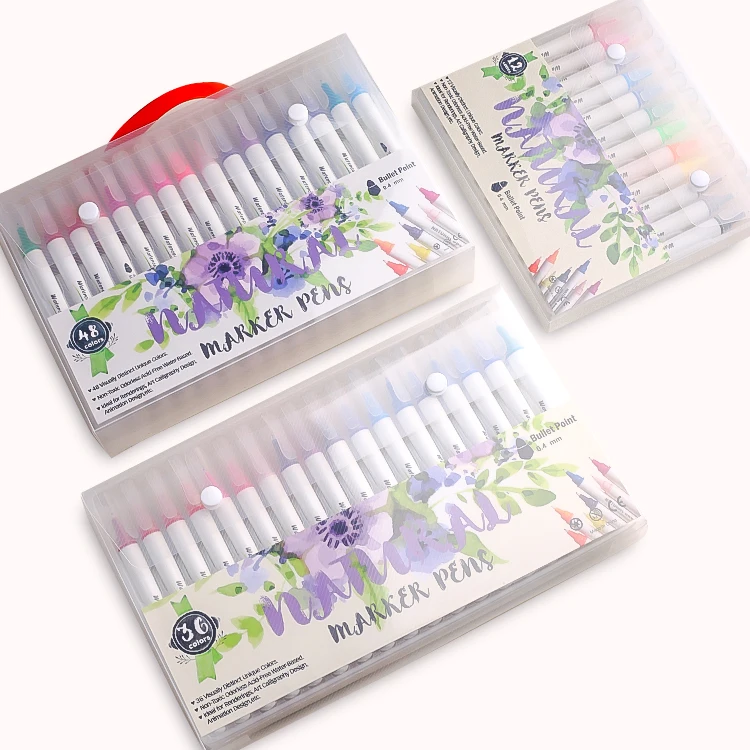Flexible Brush Tips Art Marker Watercolor Brush Pens Set for Painting Drawing Calligraphy Manga