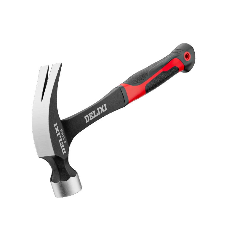Hand Tools 13 oz Claw Delixi Electric  Hammer  High Carbon Steel Forging Fiber Handle Nail Hammer