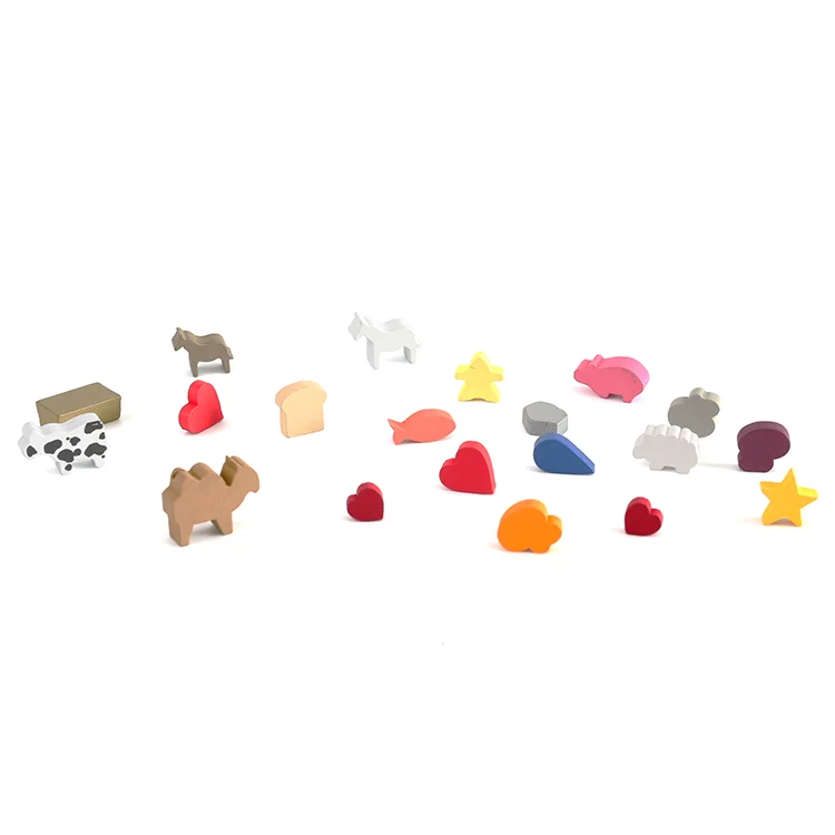 Free sample wood meeples for board game custom printing pieces pawns token