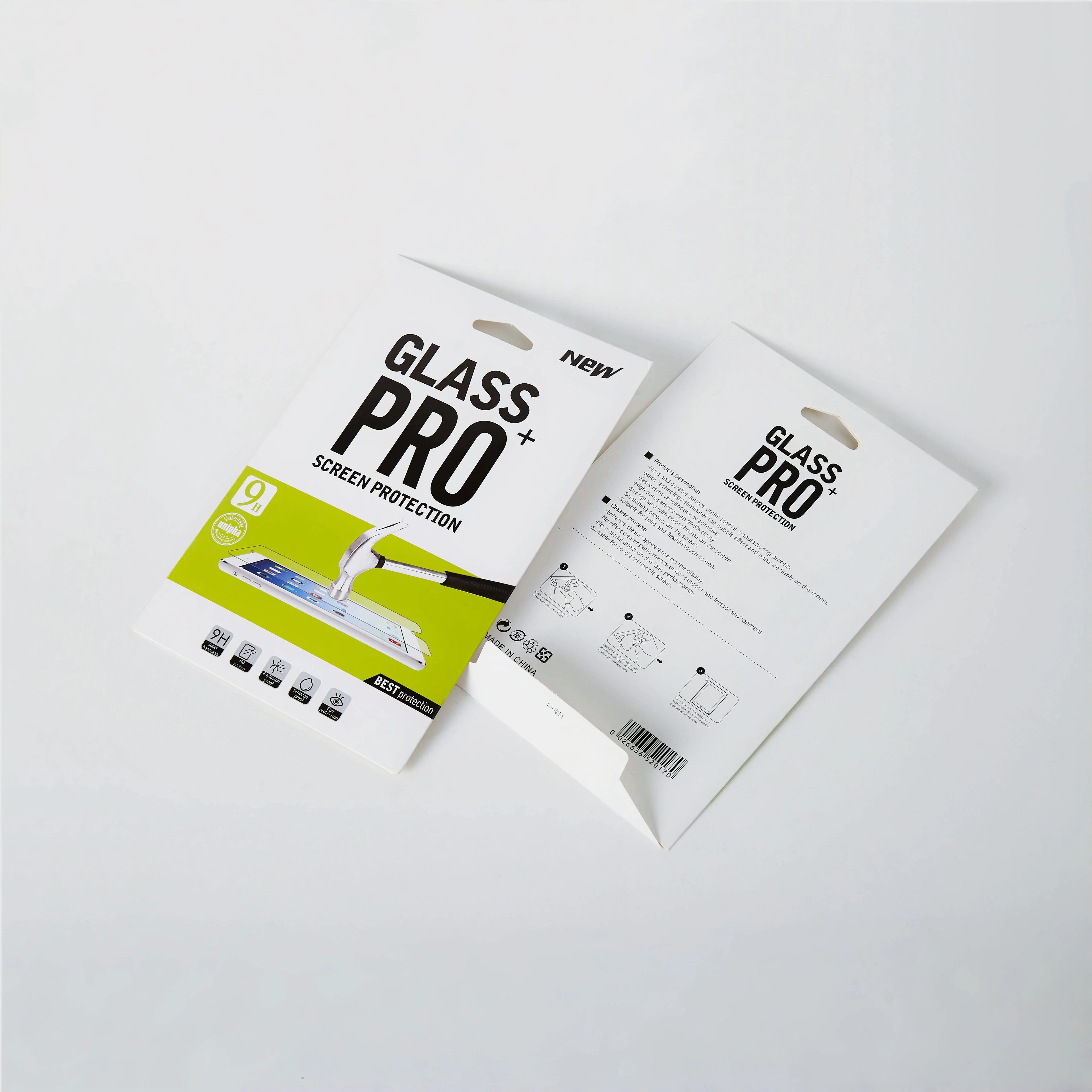 Custom printing new designed Package mobile phone Tempered Glass Screen Protector film paper packaging box