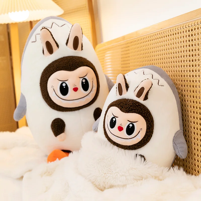 Cute Cartoon POP MART Stuffed Animal Plush Toys soft shark doll Labubu Plush pillow anime Stuffed Animals
