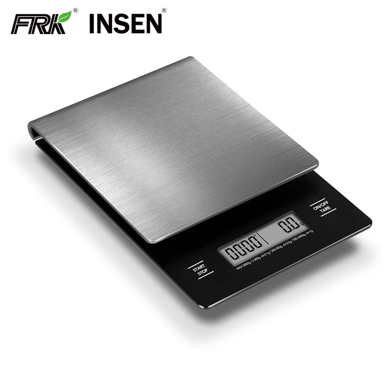 10% Off Stainless Steel Black Low Battery Food Kitchen Coffee Scale With Timer