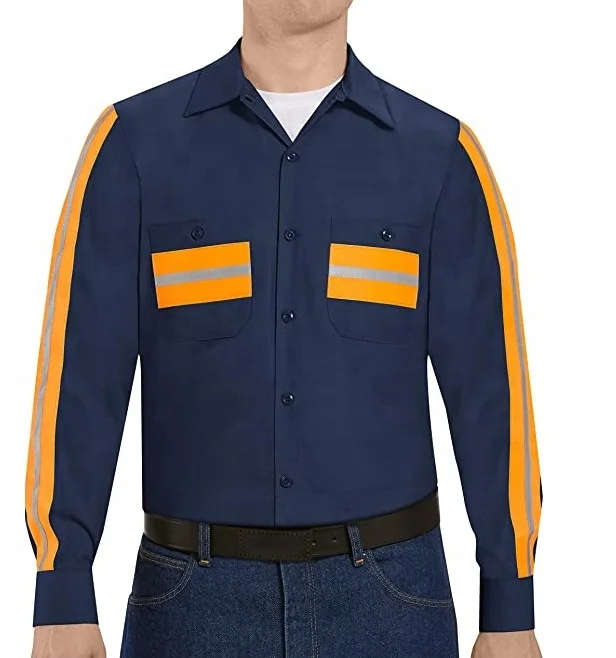 Мужская Улучшенная деловая рубашка с длинными рукавами