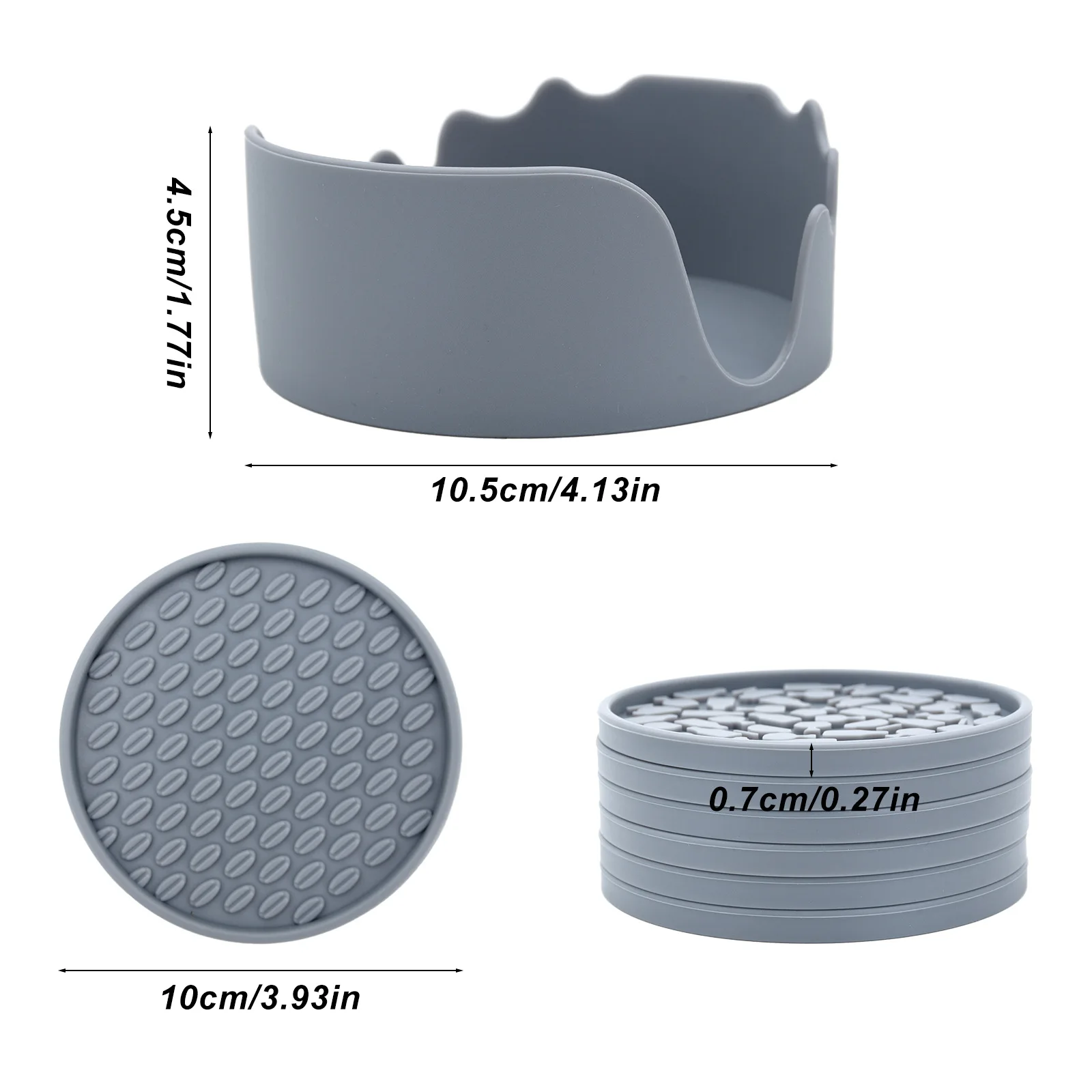 Hot Selling Heat Resistant Silicone Cups Coaster Anti-slip Office And Home Desk Cup Coasters For Table Protection