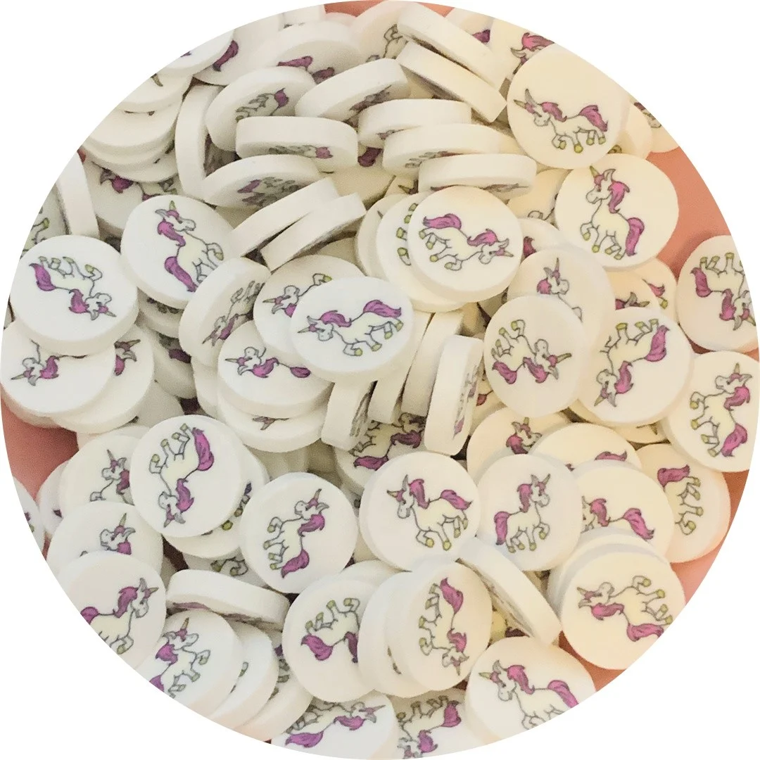 1kg Kawaii New Cartoon Unicorn Slices Polymer clay sprinkles Slices Animal Horse for Nails Slime Crafts Accessories