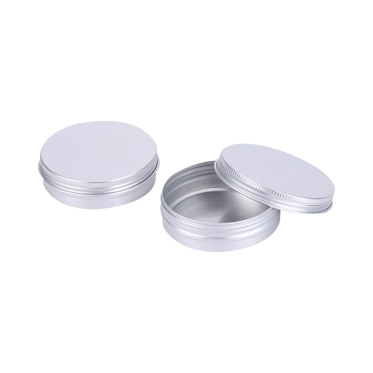 Wholesale Small Round Flat Cosmetic Box Metal Cream Jars Aluminium Tin Can