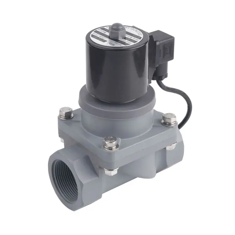 Trusted Brand  Normally Closed Large Diameter Valve 220V 24V G NBT Thread Ptfe Material Anticorrosive Solenoid Valve