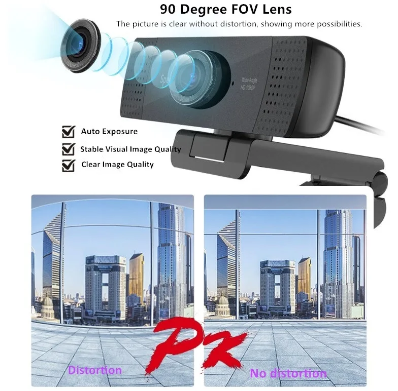 OEM Full HD1080P Web Camera Dual Stereo Mics Noise Reducing Aukey Supplier Auto-focusing Laptop Webcam hd Cameras for pc