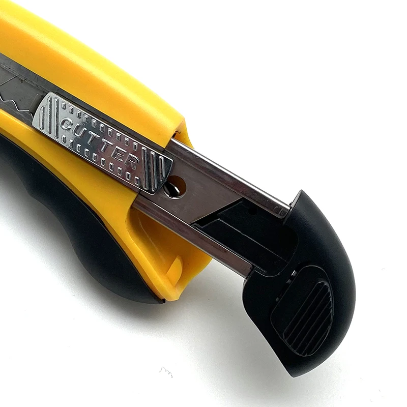 Office Utility Knife heavy duty 18mm blade auto loading design plastic rubber grip paper trimming stationery knife RX70841