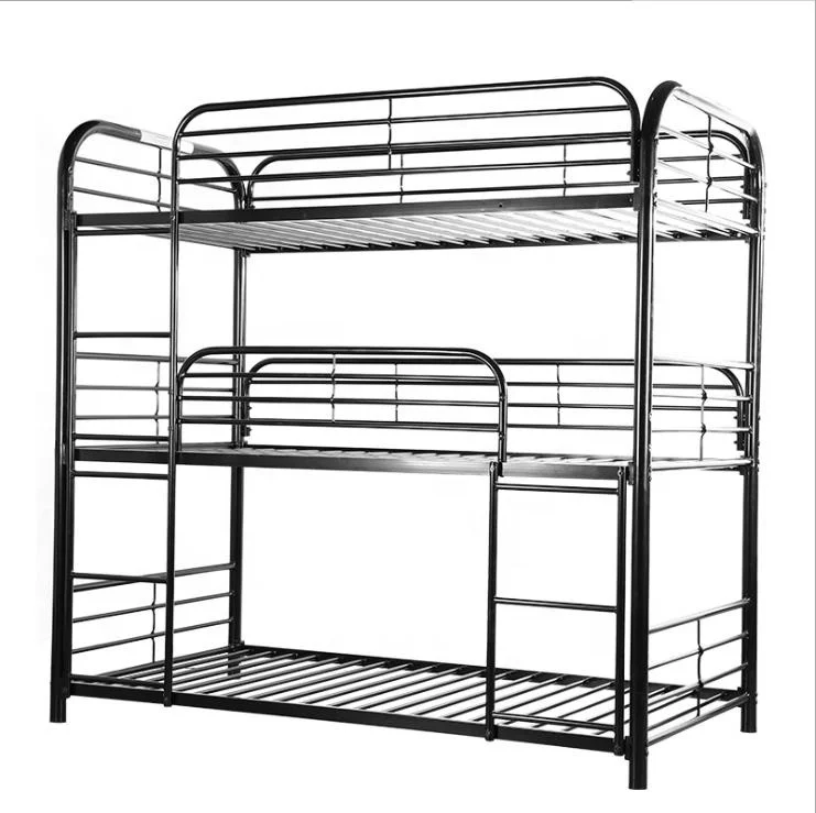 2020 heavy metal triple dormitory bed loft school apartment 3 people 3 layers steel bunk bed
