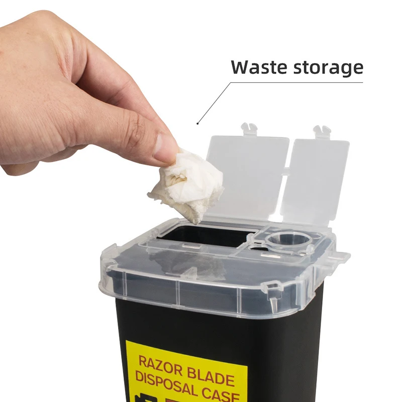 Portable Beauty Salon Tattoo Syringes Needles Sharps Disposal Medical Biohazard Dangerous Goods Collection Box