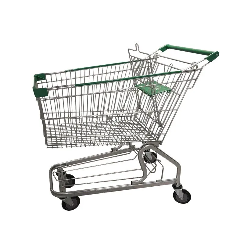 European American Supermarket Shopping Trolley Large Capacity Portable Cart for Convenience Store Factory Wholesale