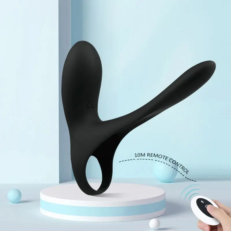Penis Vibrator With Cock Ring Couple Vibration Remote Control Vagina Clitoris Stimulator Long Lasting Erection Adult Sex Toys