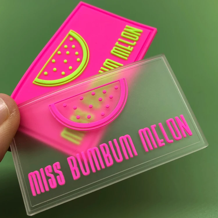 Customized Embossed Logo Soft Rubber Patches 3d Transparent Clear Silicone PVC Patch for Clothing