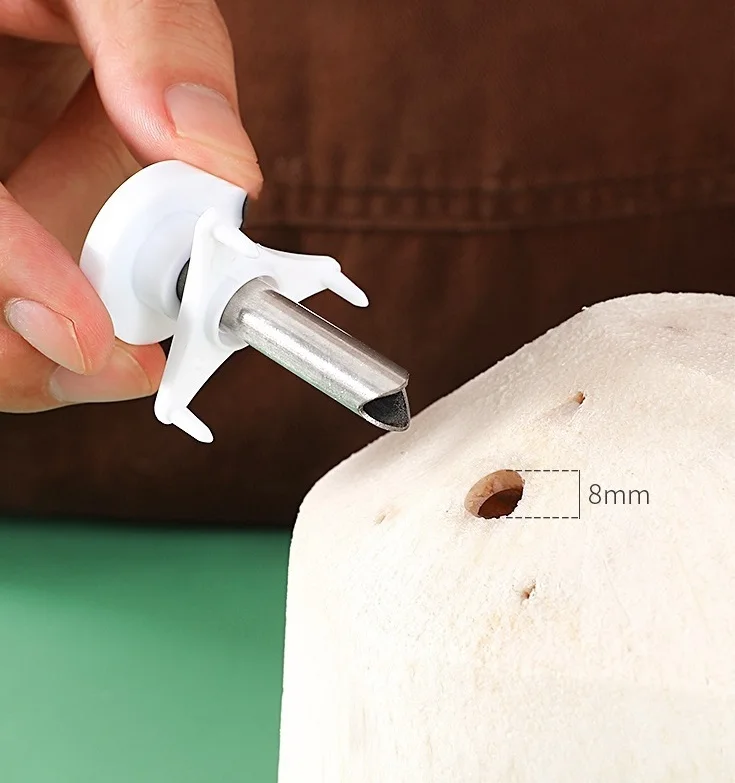 Portable Stainless Steel Reusable Coconut Hole Puncher Coconut Straw Hole Opener