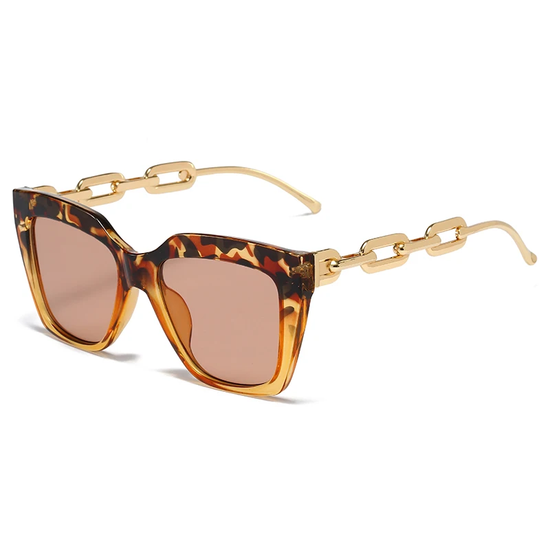 France Fashion Cat Eye Sunglasses Women Square Chain Designer Sun Glasses Wholesale Luxury Eyewear 3212