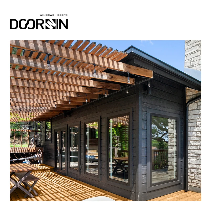 Doorwin Residential Austin Texas USA Project Best Selling Aluminum Double Glazing Windproof Fixed Glass Window