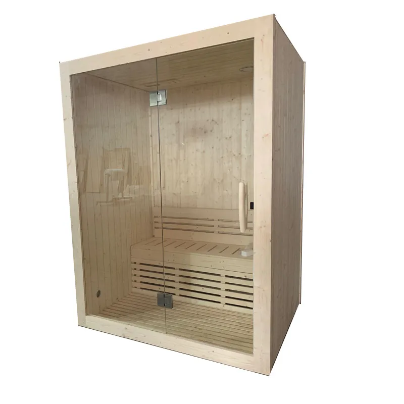 digital computer control temperature setting colorful therapy nature solid wood  sauna room for keep health