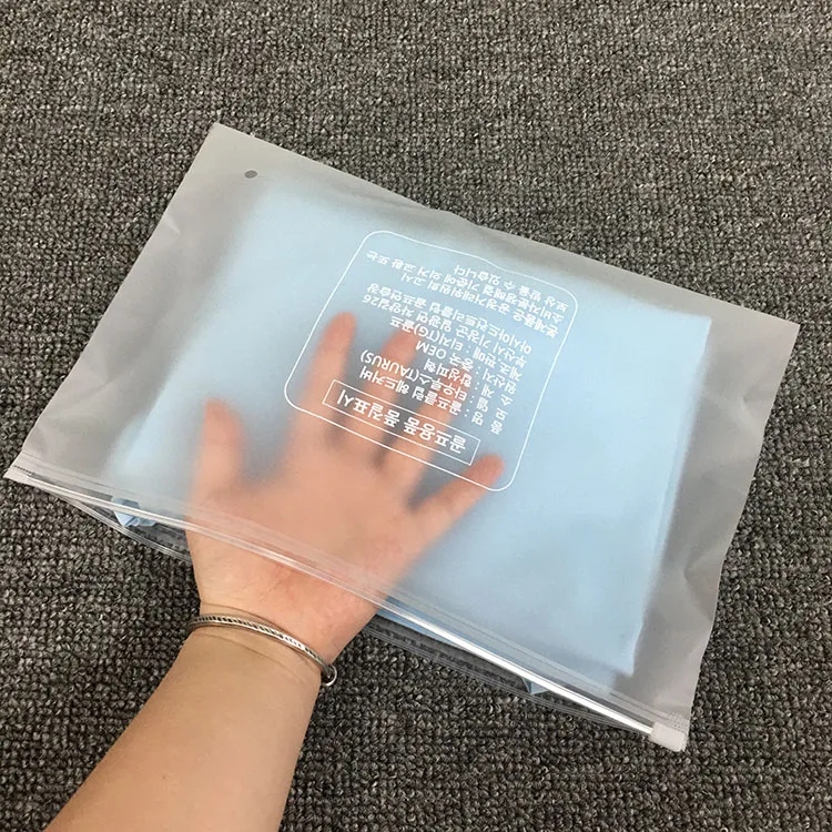 Custom clothing packaging clear plastic vinyl PVC/PE clear/matte zipper POLY plastic bags and clear packaging bags for clothes