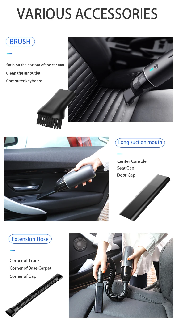 wet and dry USB charging smart cordless vacuum cleaner