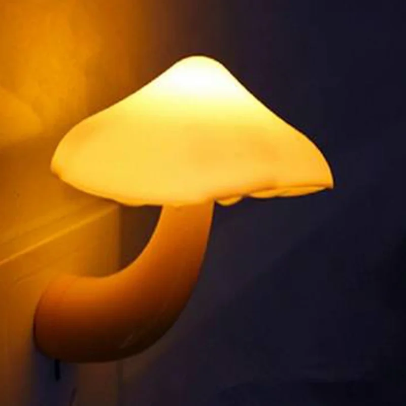7 Colors Led Night Lights Mushroom Shape Automatic Sensor Bedroom Decor Wall Lamps For Kid Room Bedside Lamp Christmas Gift