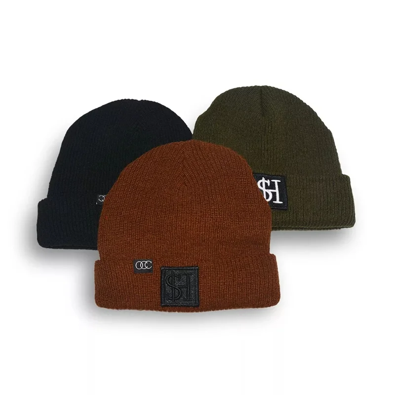 Winter Beanie Hats for Men Women Warm Cozy Knitted Cuffed hat Wholesale Knitted Hat