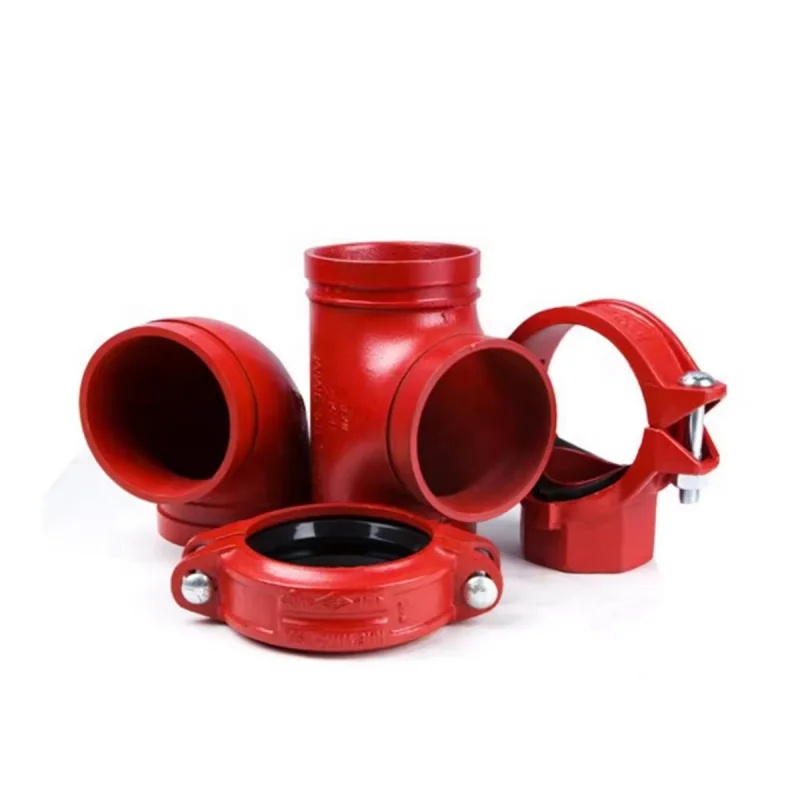 Fire fighting grooved steel Pipe Fitting  Products Flexible Coupling elbow Tee for preventing fire