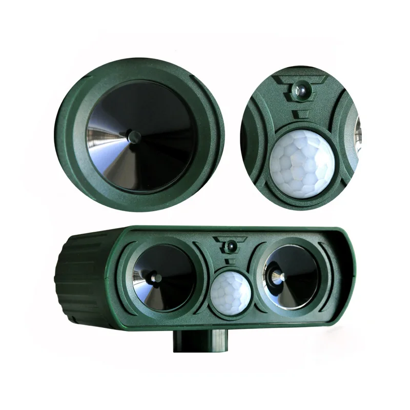 Solar Power Outdoor Pest Repellent Rechargeable Battery Ultrasonic Animal Repeller