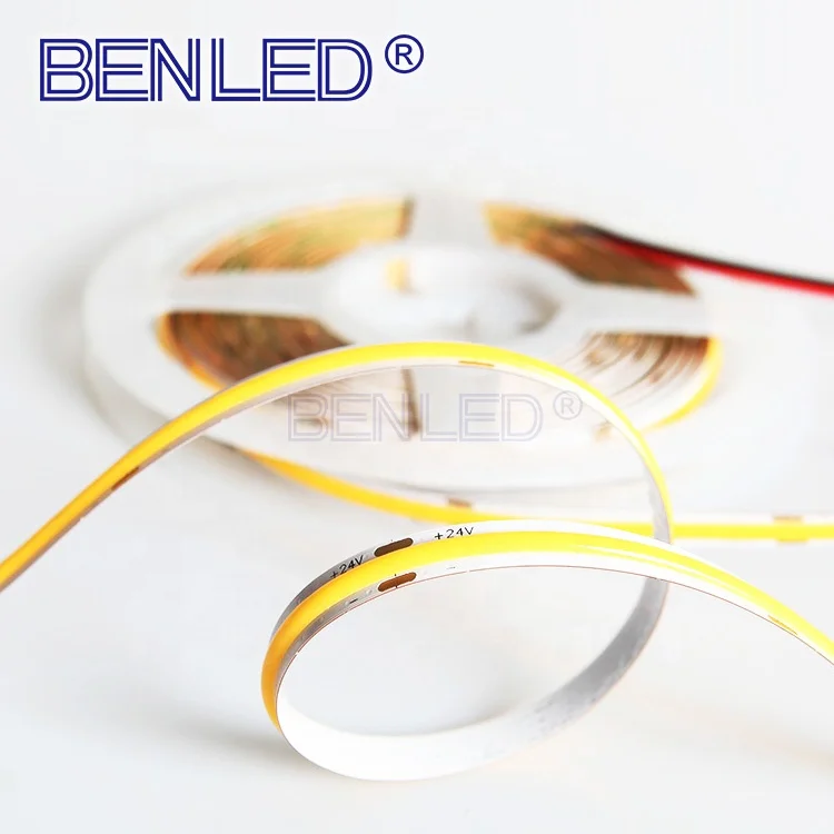 Selected 4mm 5mm 8mm Narrow COB LED Tiras 12V High Bright White Warm White Flex COB Led Strip Light