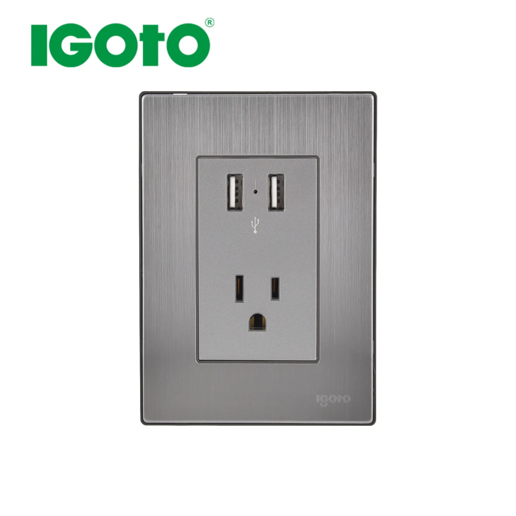 American Australian Standard electric wall socket outlet,Tomacorriente doble power point