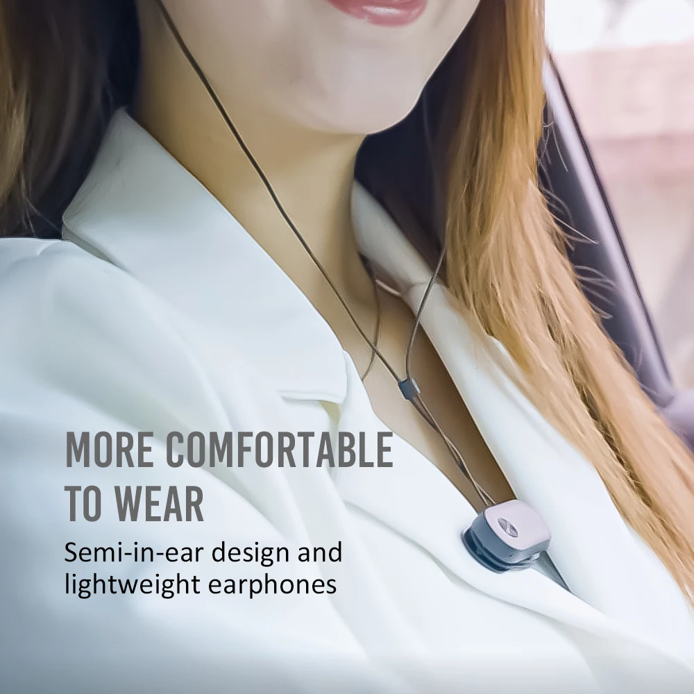 VCAN New Wireless Bluetooth Earphones Headphones Semi-in-ear Stereo Headset Clip Adjustable Cord for Sports Travel