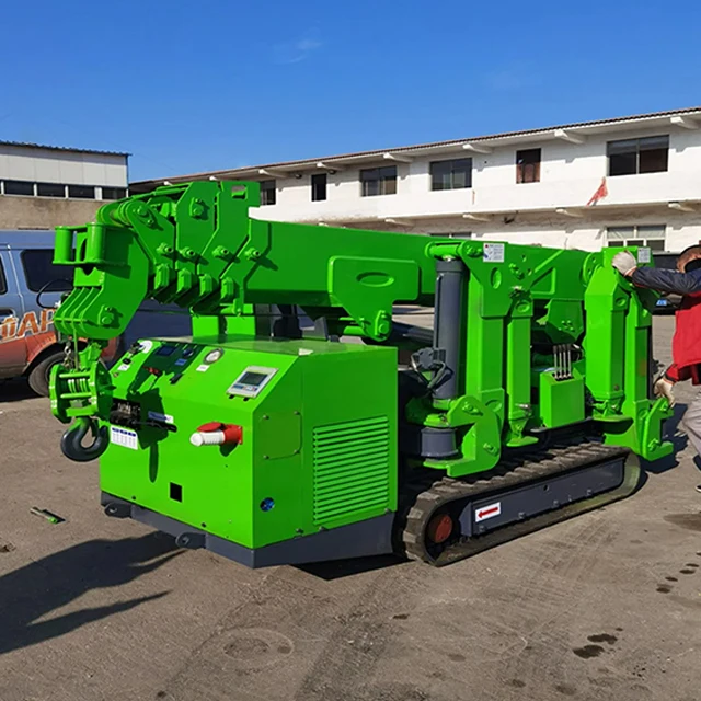 New Crawler Mobile Rc Spider Crane with Fly Jib Man Basket