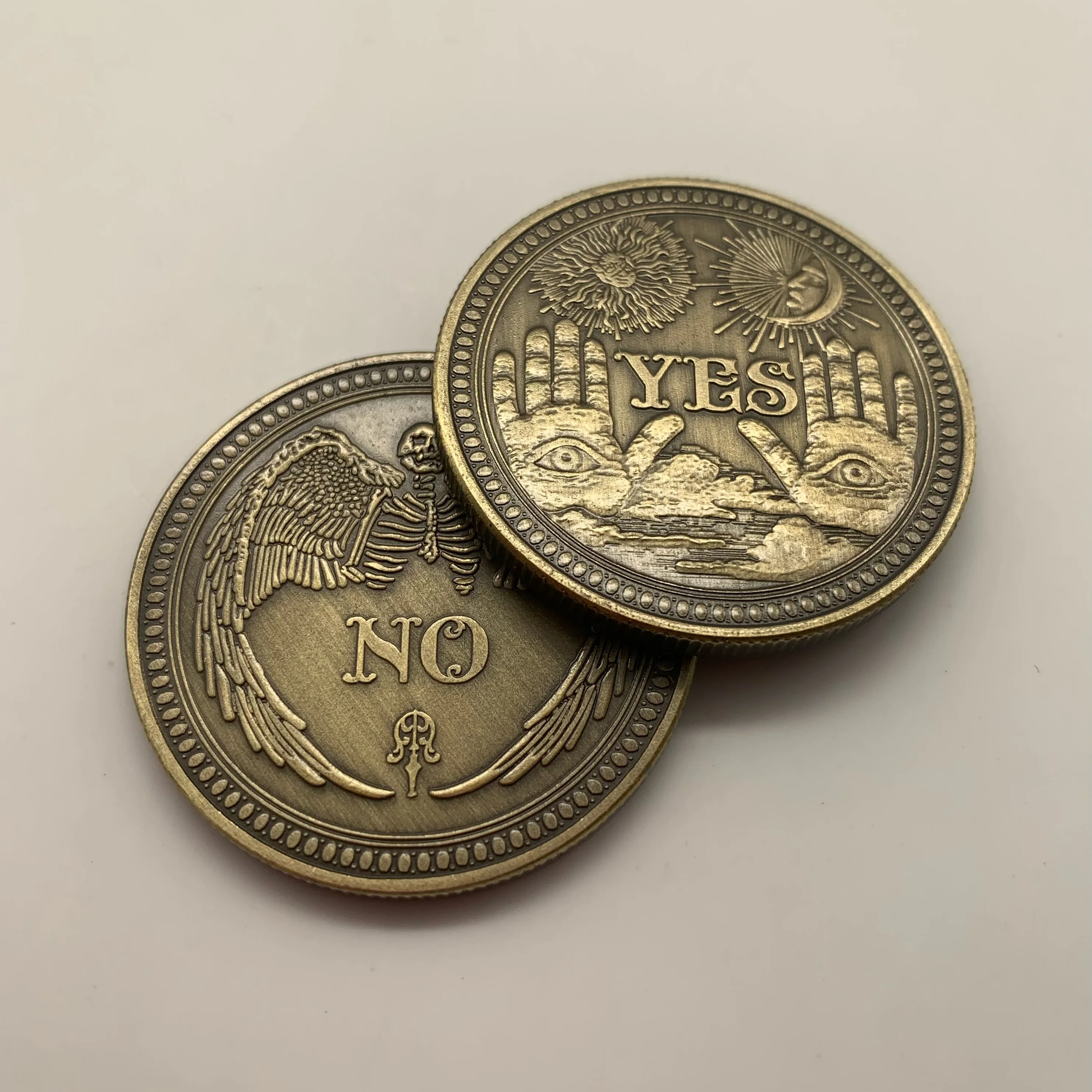 Decision Coin YES/NO magic toy lucky coin antique gold souvenir coin