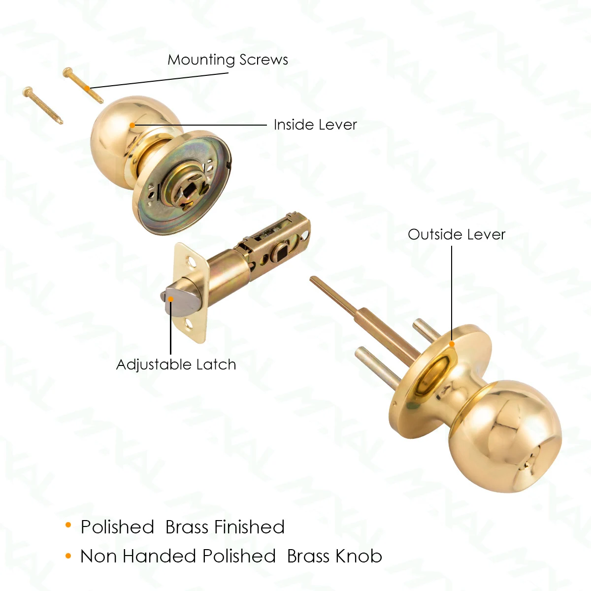 2024 American Standard round rosette  Popular Stainless Steel Security Cylinder Tubular Round Door Knob Lock Set Lock