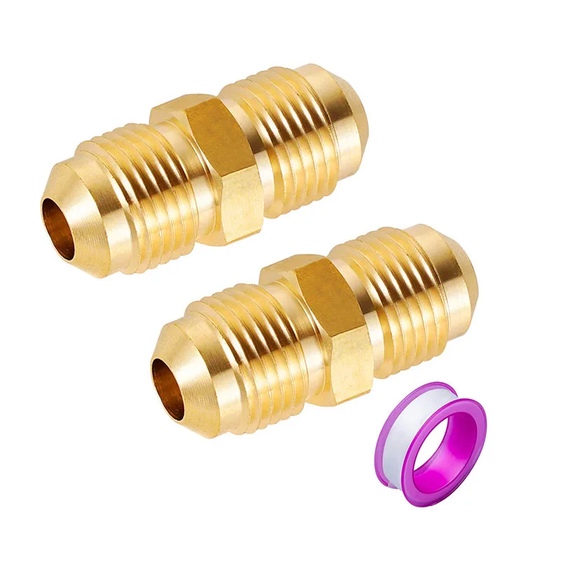 Factory Wholesale 3/8 Inch Male Flare Connector Gas Adapter Quick Connect Brass Flare Fitting Garden Hose Connector
