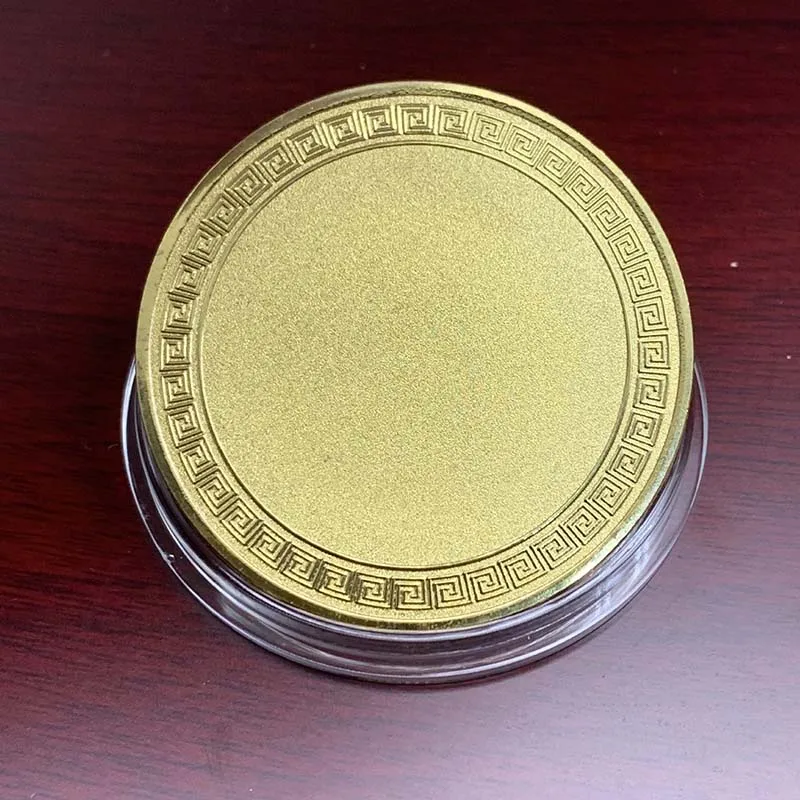 Custom Sublimation Logo Made Round Solid Metal Crafts Polished 40mm 50mm Iron Brass Blank Challenge Coin For Laser Engraving